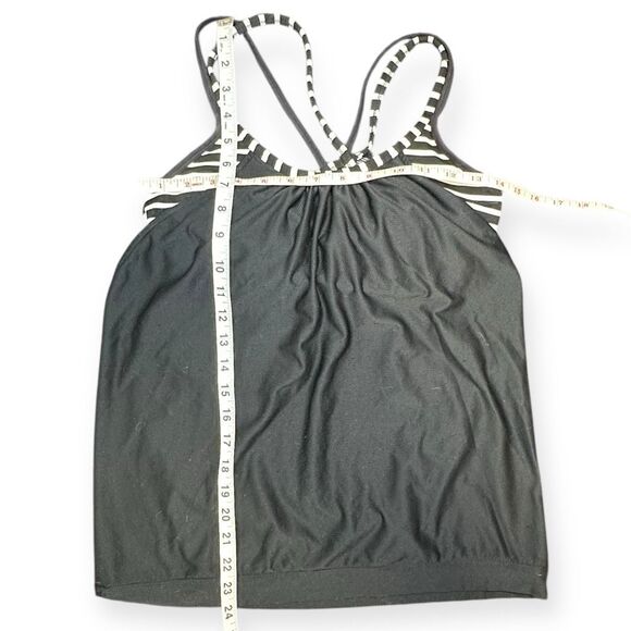 ATHLETA Women’s Black & White Stripe Hidden Agenda Tank Top Size Small - Picture 5 of 6
